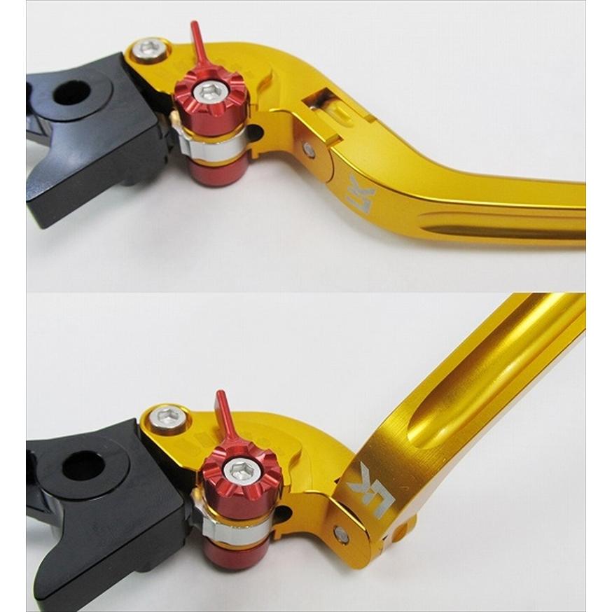 バイク ハンドル ユーカナヤ クラッチレバー Rタイプ BK/RD ZX-6R 19
