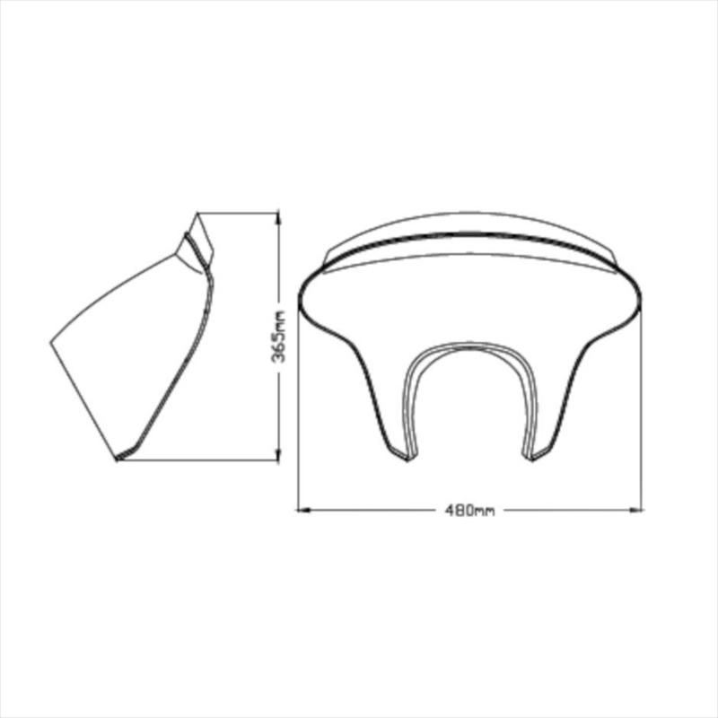 外装 プーチ プーチ ウインドシールド バットウイング SML (SPORT