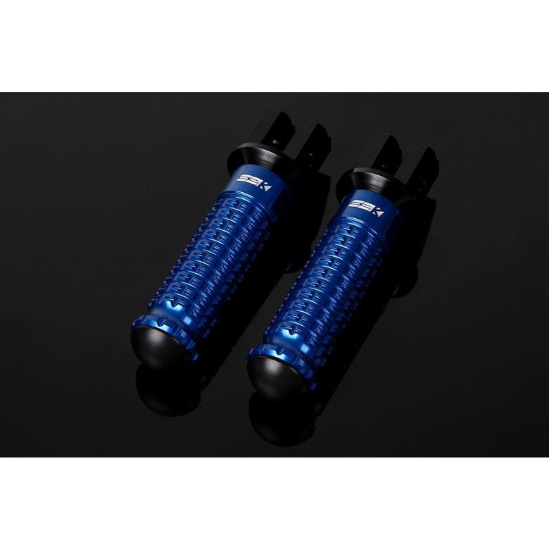 エスエスケイ スピードラ SSKSPEEDRA アルミ削タンデムステップ スタンダード パッセンジャー用 取付部カラー:ブラック ステップバーカラー:ブルー 取寄品