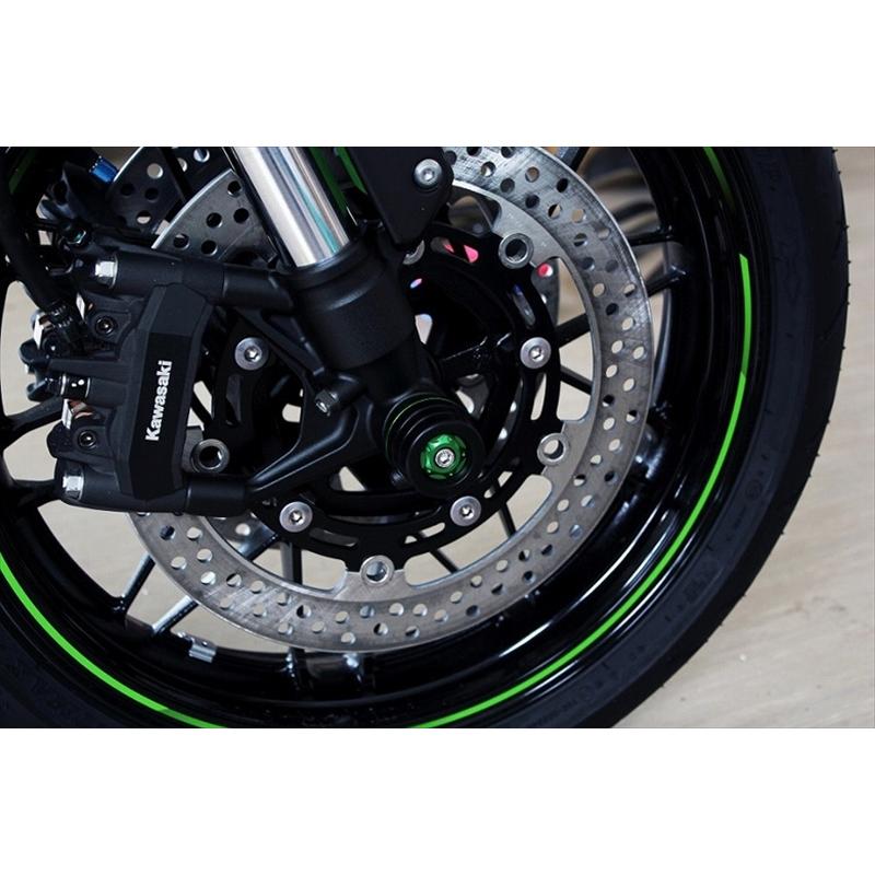 バイク 外装 エスエスケイ スピードラ SSKSPEEDRA フロントアクスルスライダー グリーン KAWASAKI Z900RS CAFE AASKA02FGN 取寄品 セール