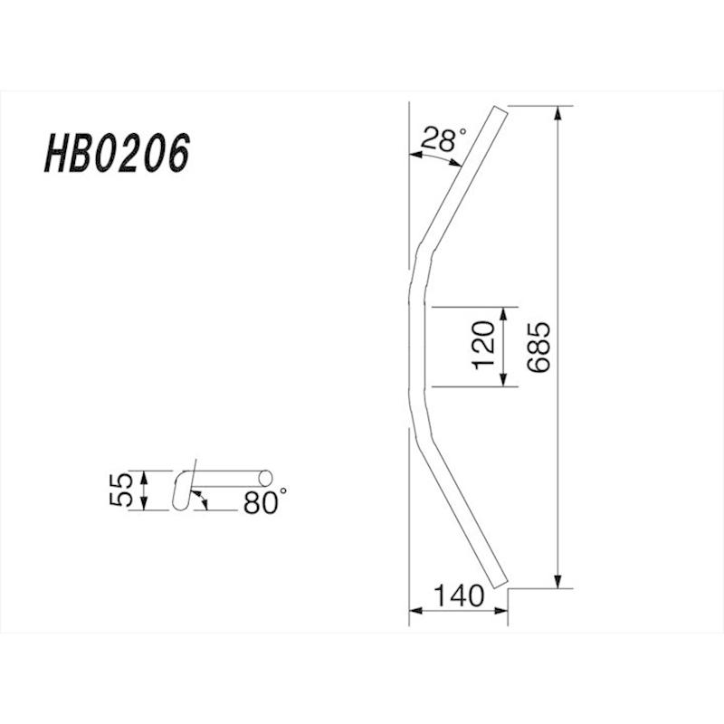 自動二輪車 手持ち部分 ハリケイン HURRICANE 赤ちょうちん手持ち部分ｋｉｔ HBK664BSB 取寄品