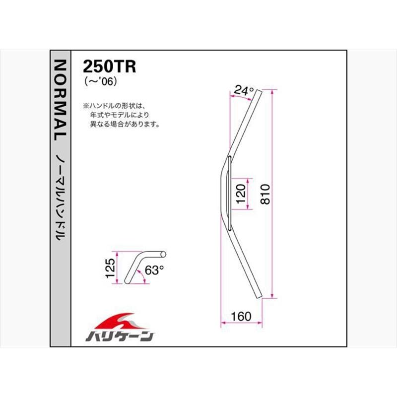 自動二輪車 手持ち部分 ハリケイン HURRICANE ３００エイプハンガー１型 手持ち部分SET H712-082C 取寄品