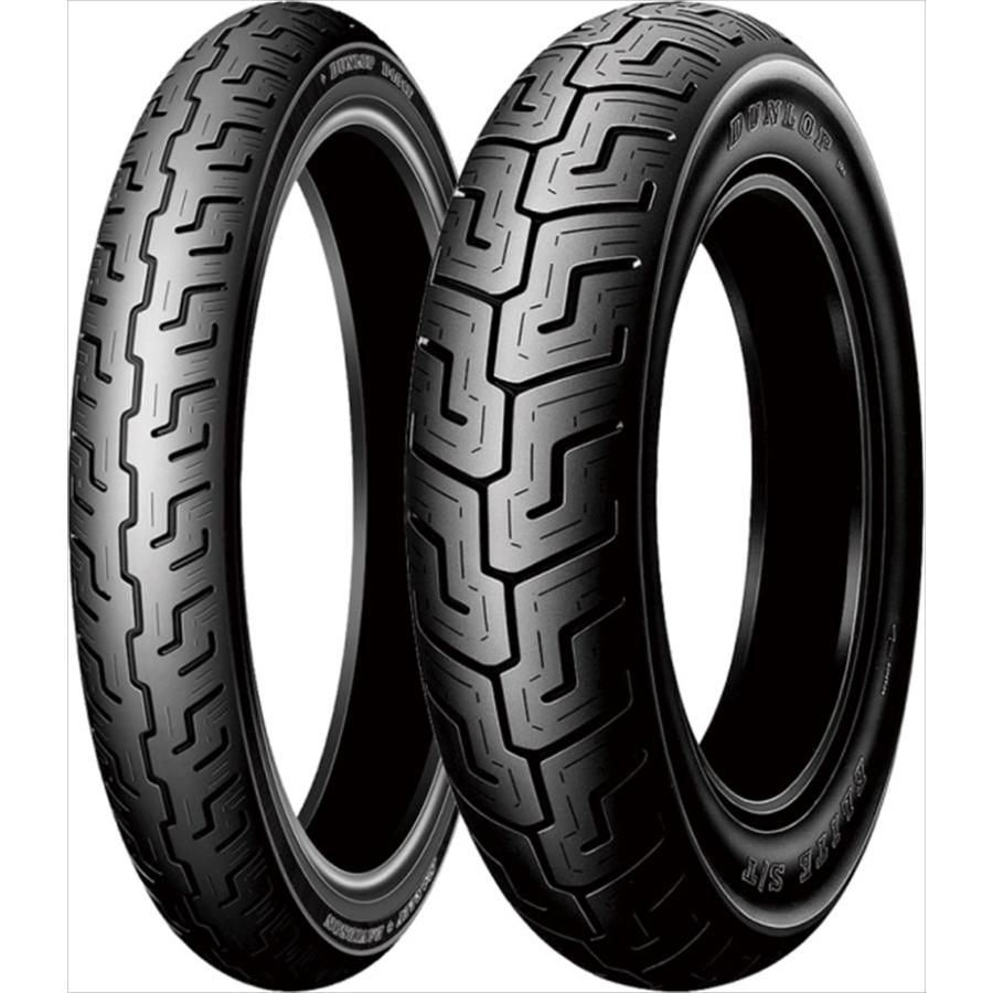 セット DUNLOP(ダンロップ) 90/90-19 52H D401F TL バイク用タイヤ フロント 1