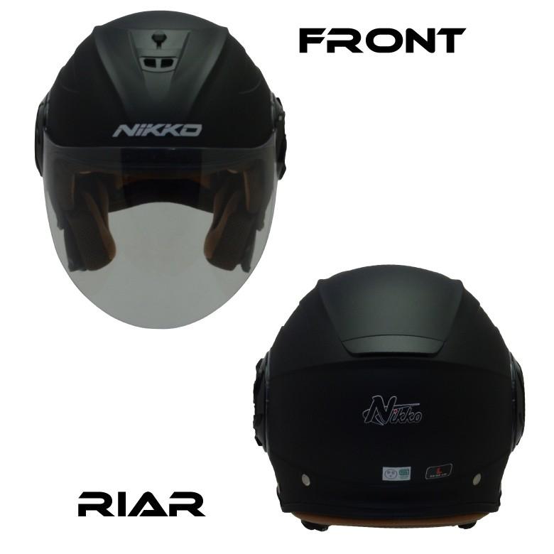 バイクヘルメット NIKKOHELMET N-554 MATTE BLACKジェットヘルメット