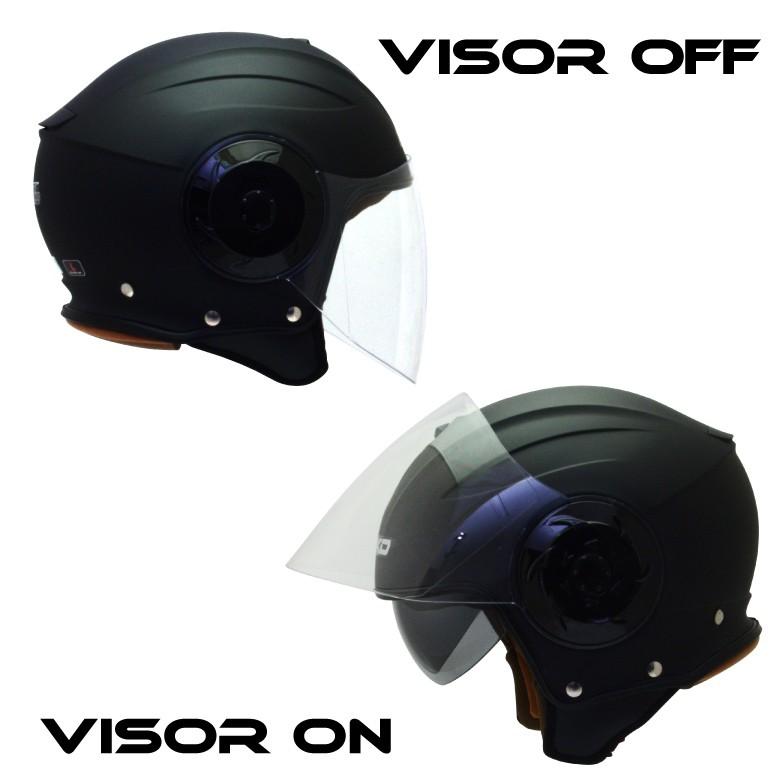 バイクヘルメット NIKKOHELMET N-554 MATTE BLACKジェットヘルメット