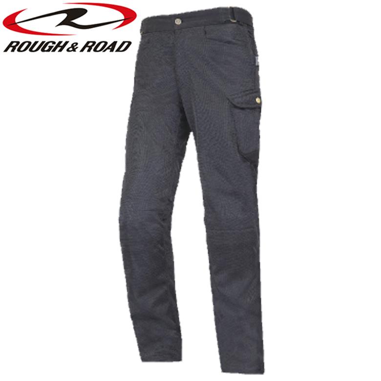 バイク用品パンツ メッシュ 涼しい プロテクター付き ショート設定あり ブラック 夏 ROUGH&ROAD ラフ&ロード メッシュカーゴパンツLF RR7513LF 取寄品