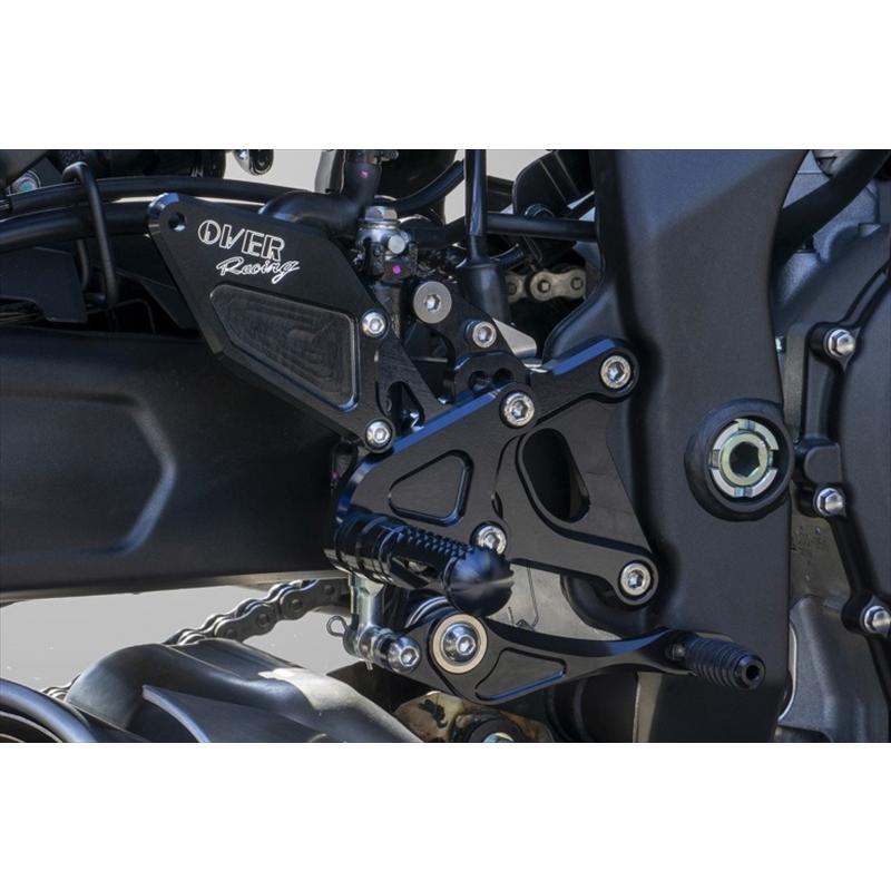 ステップ オーヴァーレーシング OVER バックステップ 4ポジション ブラック ZX-25R 20- 51-86-01B 取寄品｜hatoya-parts｜02