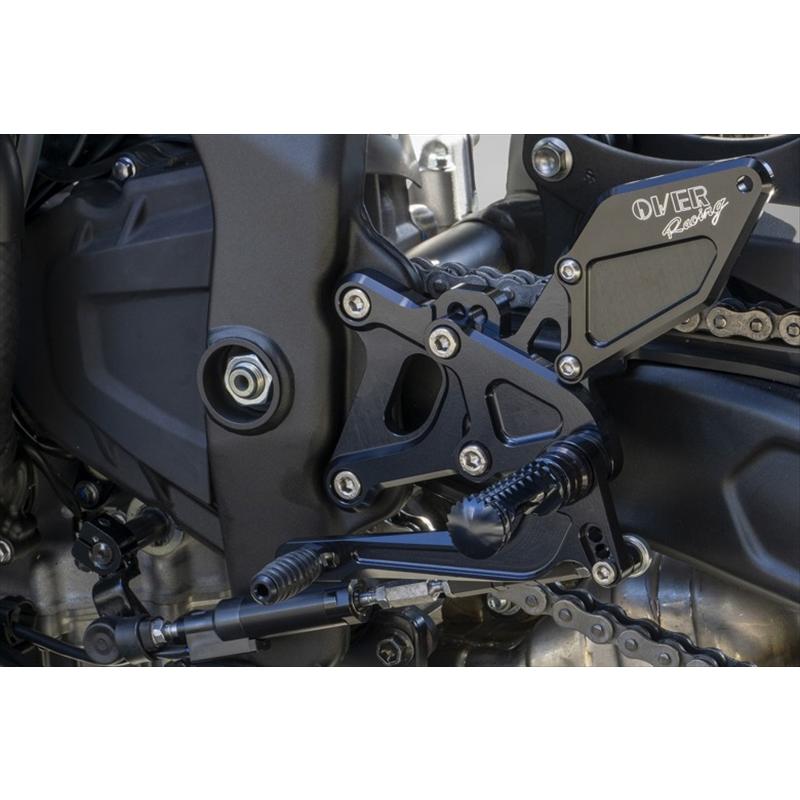 ステップ オーヴァーレーシング OVER バックステップ 4ポジション ブラック ZX-25R 20- 51-86-01B 取寄品｜hatoya-parts｜03