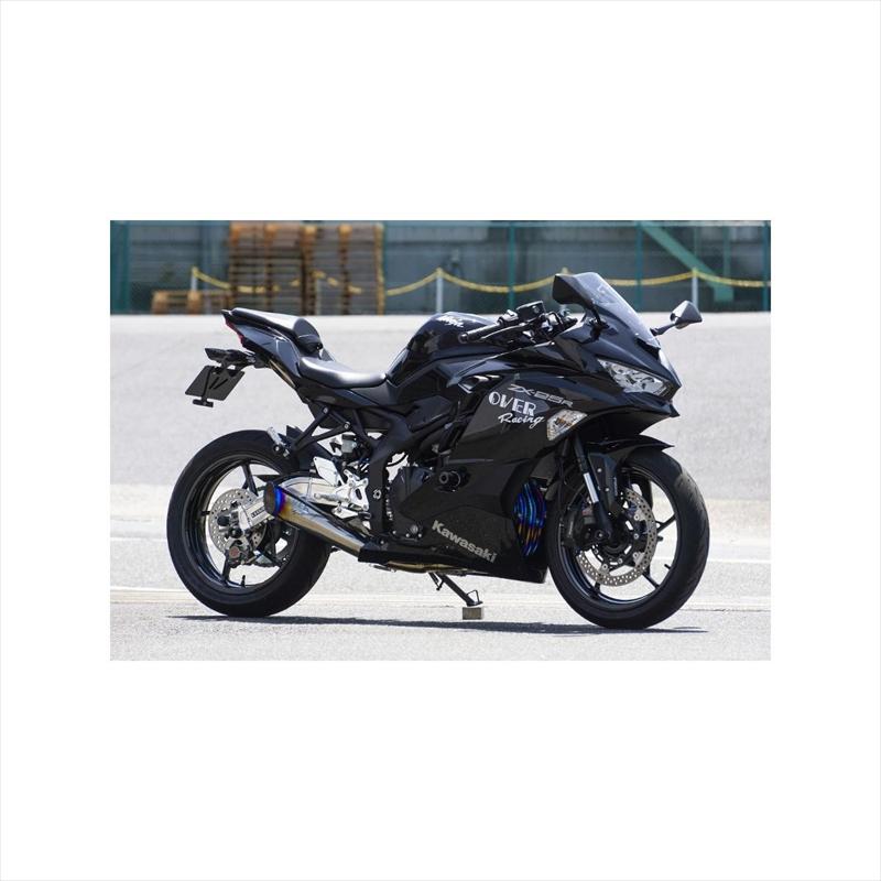 OVER チタンメガホンマフラー 4-2-1 ZX-25R/SE 20-22 エンド焼キ OVER チタンメガホンマフラー 4-2-1 ZX-25R/SE 20-22 エンド焼キ