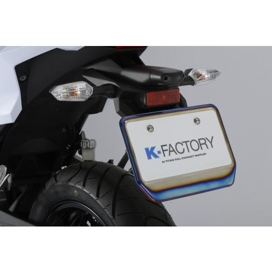 自動二輪車 K-FACTORY チタニウムホルダープレート チタンヤケイロ X-4 ケイファクトリー 002WZAE002P 取寄品 バイク-ブレーキ、テール