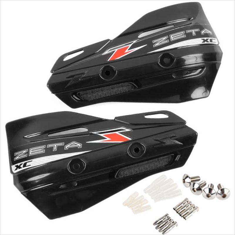 バイクパーツ ハンドル ジータ XCフラッシャープロテクター ブラック