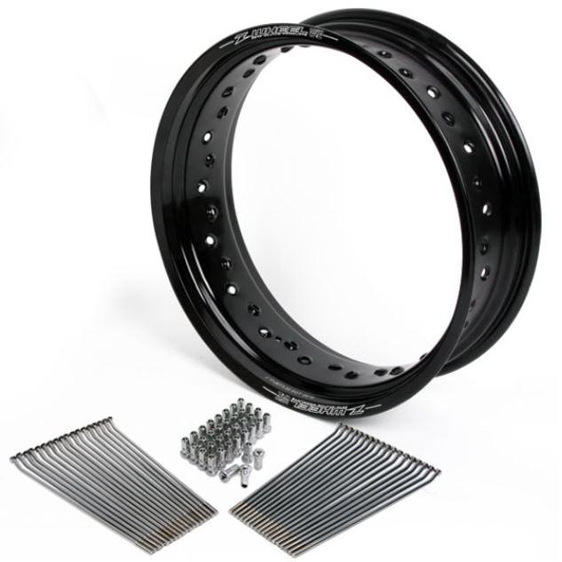 バイク Z-WHEEL ズィーウィール モタードリムセット BLKリム＋SUS