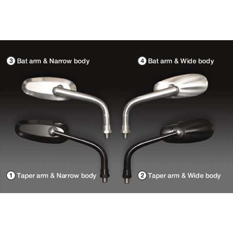 クラフトマン モーフィングミラー R ワイド/バット BLK : ヘルメット