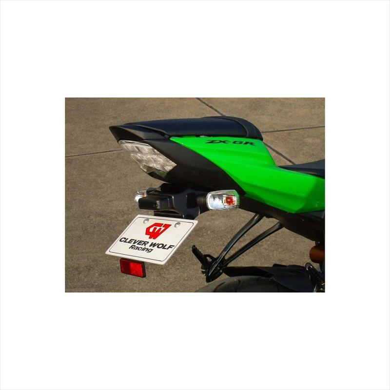 バイクパーツ 外装 クレバーウルフ フェンダーレスキット 黒ゲル 09ZX6