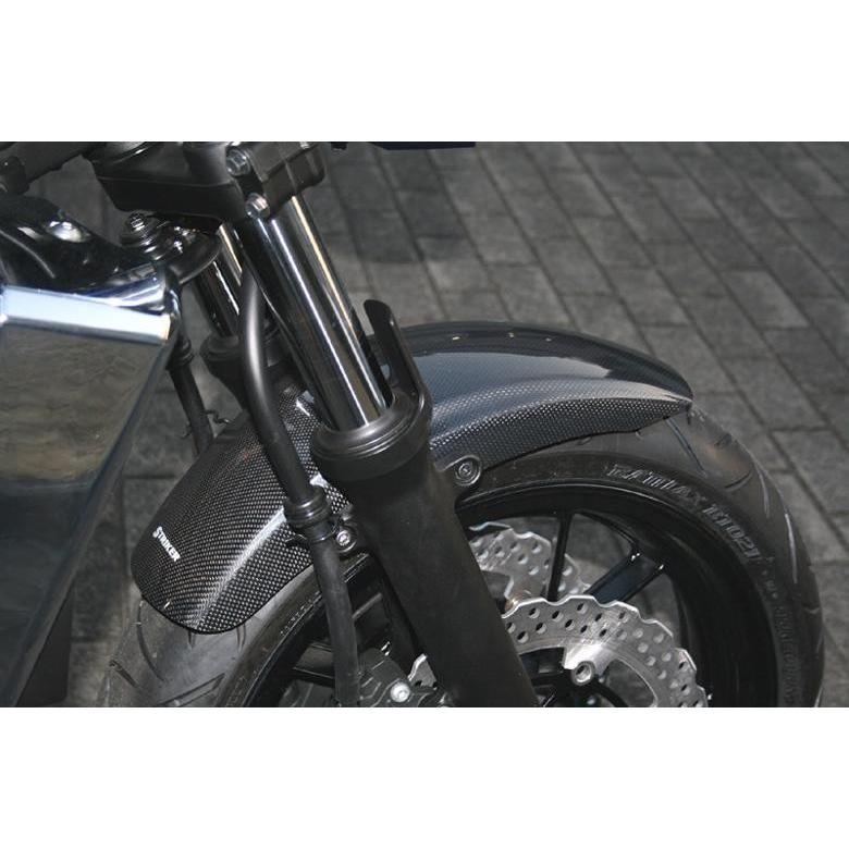 バイク STRIKER ストライカー SPフロントフェンダー Type1 黒ゲル