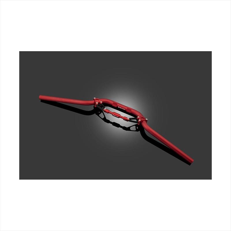 バイカーズ バーハンドル アルミ ブレース付キ レッド K0109-RED