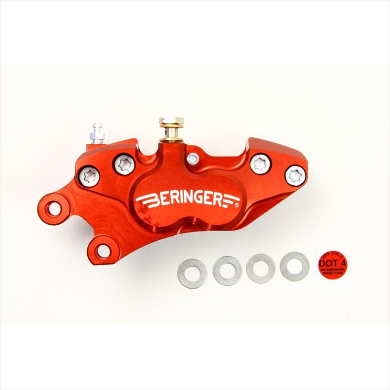 BERINGER(ベルリンガー) 4P アキシャルキャリパー 左 レッド 4D11-R
