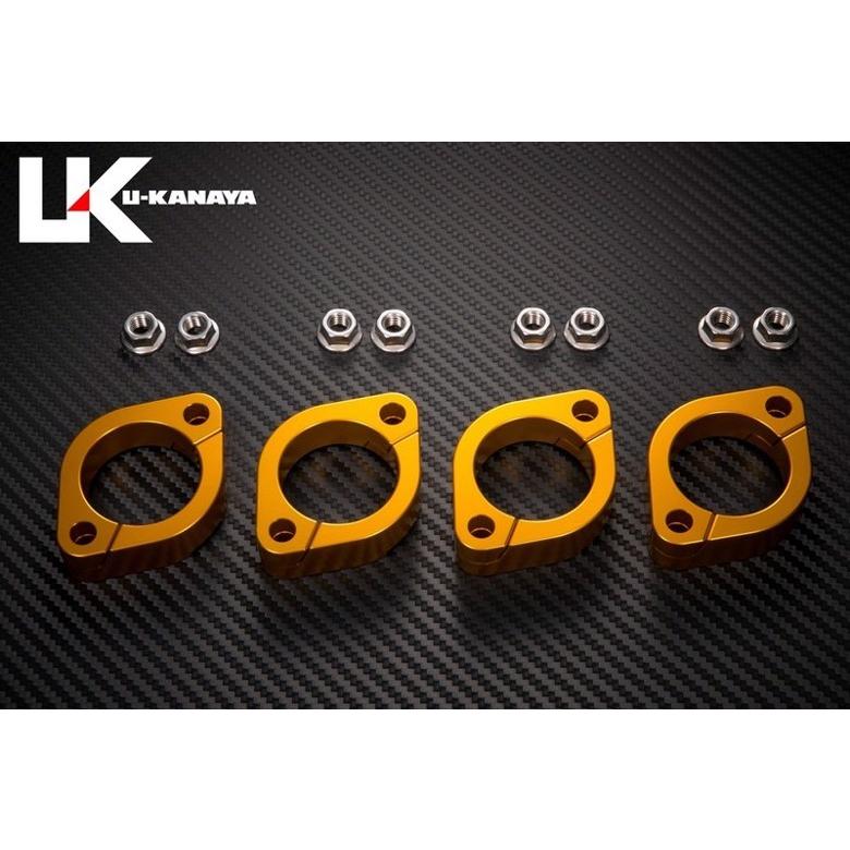 バイクパーツ マフラー ユーカナヤ ビレットエキゾーストフランジ GLD EFGDZRX4