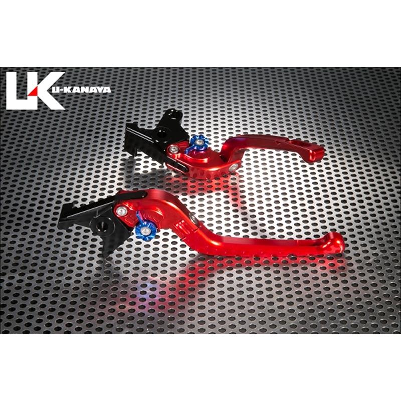 バイクパーツ ハンドル ユーカナヤ レバーセット Rタイプ RD/GN HO009