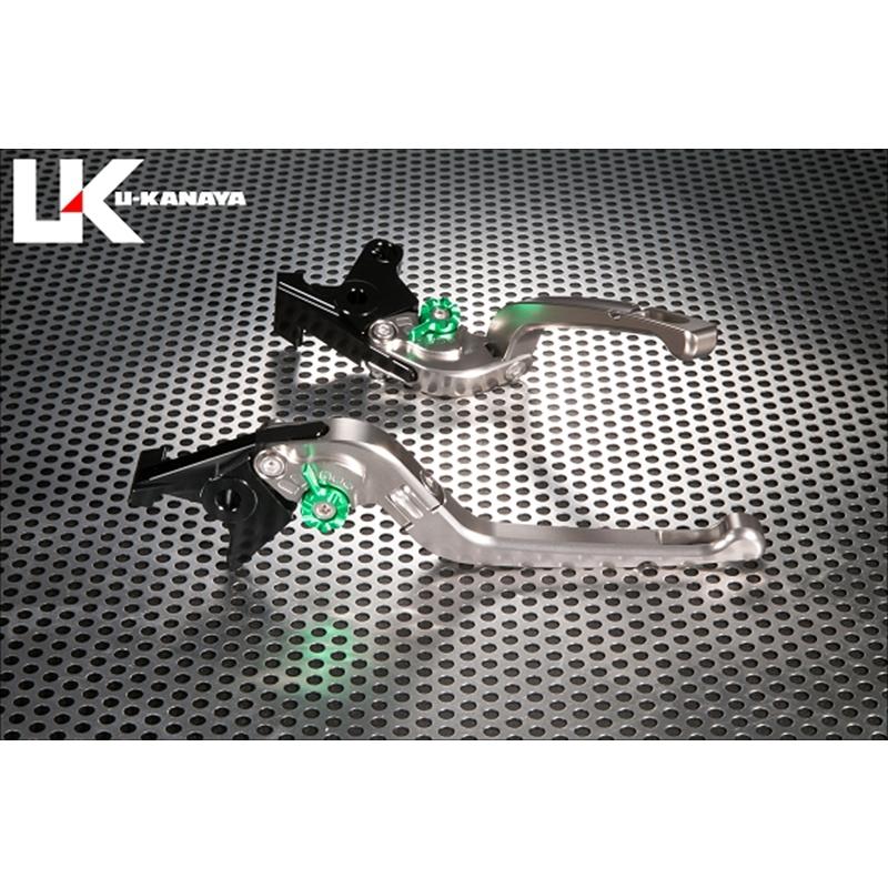 バイクパーツ ハンドル ユーカナヤ レバーセット Rタイプ TI/BK HO009