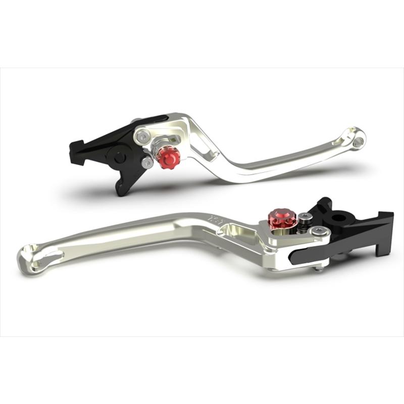 バイクパーツ ハンドル エルエスエル BOWレバー シルバー/レッド RSV