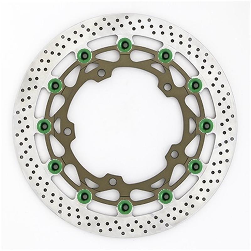 バイク ワークスex L 5.5mm ZX-10R 16- φ330 ピン：グリーン WT031FL