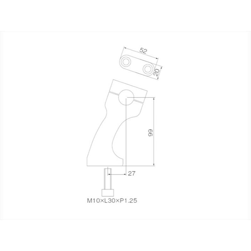 バイク ハンドル ハリケーン HURRICANE プルバックライザーH100 HB0524C-10 取寄品の画像
