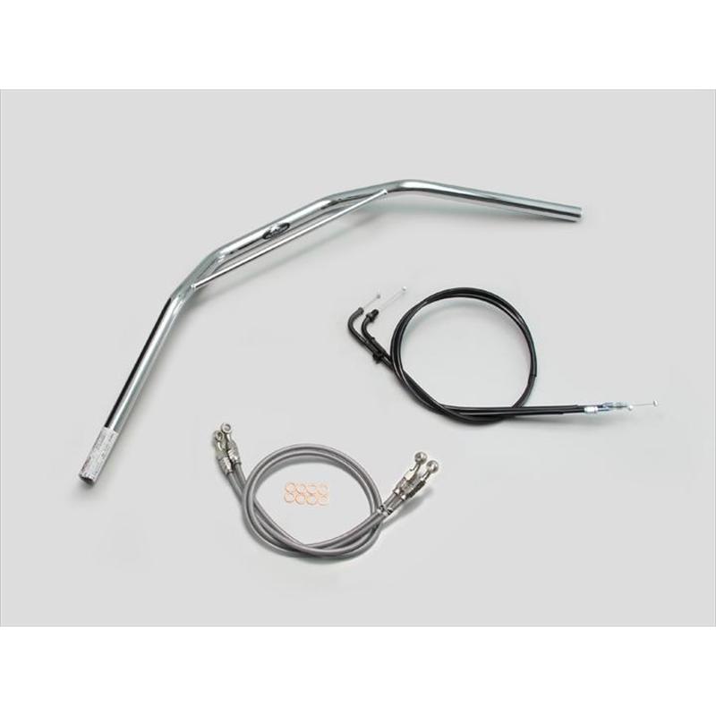 バイク ハンドル ハリケーン HURRICANE トラッカーHIGH ブリッジ付 ハンドルSET H004-031C 取寄品