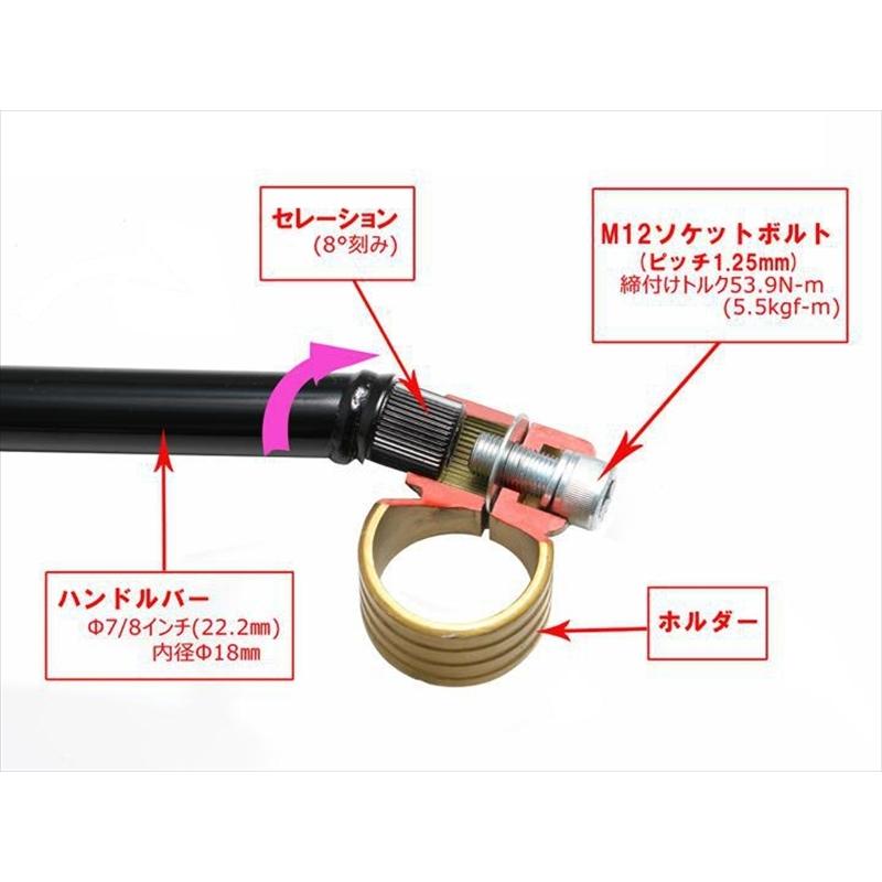 バイク ハンドル ハリケーン HURRICANE セパレートハンドル TYPEIII HS3305G-01 取寄品の画像