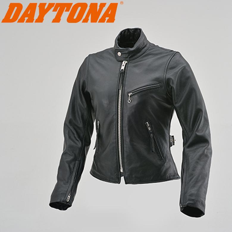 バイクジャケット革ジャン   表面撥水加工   黒/ブラック 3シーズン DAYTONA デイトナ シングルライダースジャケット DL-001 取寄品｜hatoya-parts