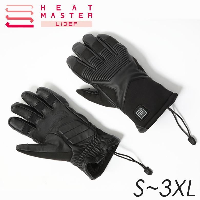 ヒートマスター(HEAT MASTER) 電熱バイクグローブ 12V ヒートレザー 