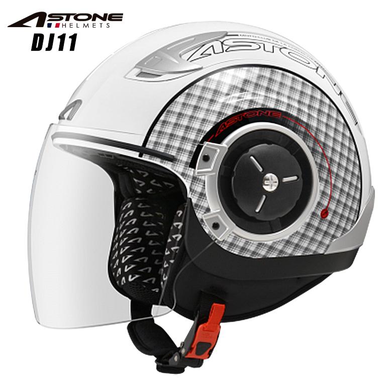 バイクヘルメット ジェット デザイン インナーシールド装備 かわいい おすすめ 人気 Astone アストン Dj11 ホワイト Ss11ブラック ヘルメット バイク用品はとや 通販 Paypayモール
