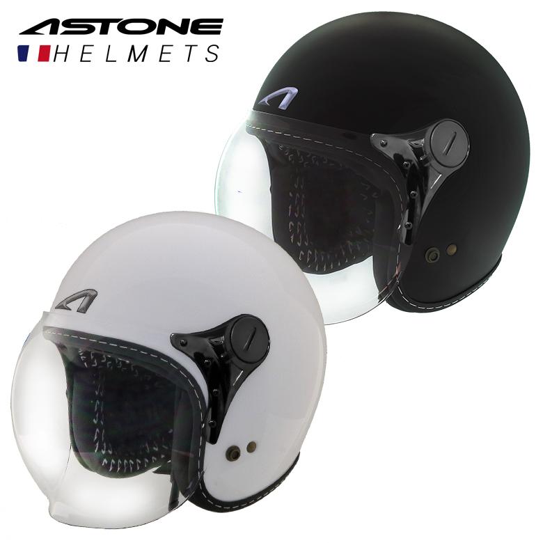 高評価なギフト 今年人気のブランド品や バイク用 ヘルメット 軽量モデル UVカット ワンタッチバックル 通勤 通学 シンプル 白 黒 ASTONE アストン ジェットヘルメット SP5