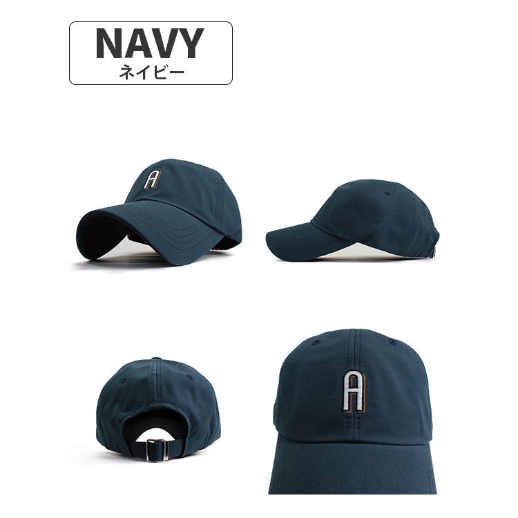 キャップ メンズ レディース 帽子 ローキャップ Aロゴコットン