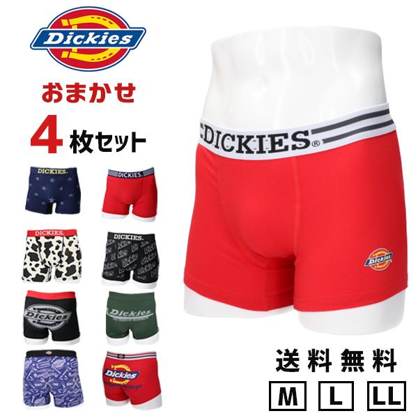 送料無料 ４枚入り ディッキーズ Dickies ボクサーパンツ メンズ アンダーウェア 下着 インナー まとめ買い ブランド