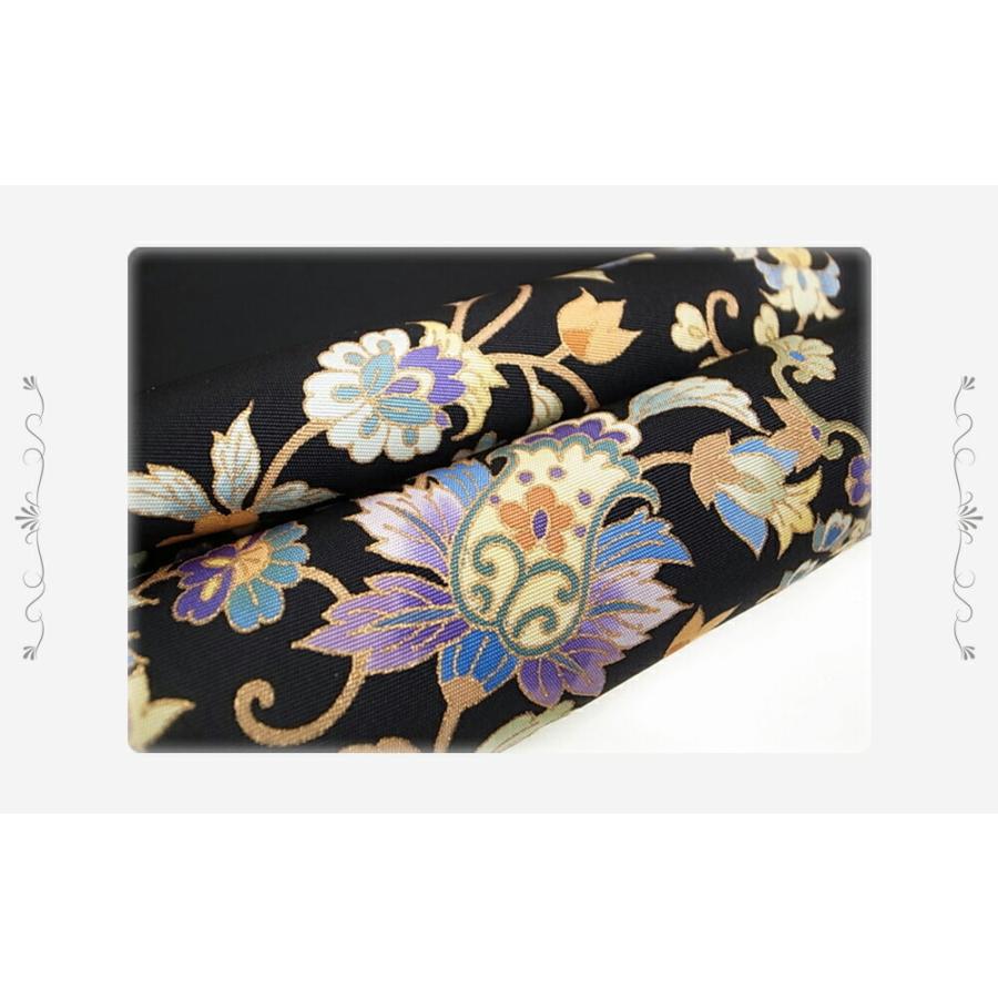 岡重 名古屋帯 九寸 本加工友禅 駒塩瀬 染帯 花更紗文様 正絹 新品 未 