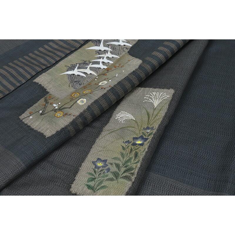 大島紬 着物 中古 リサイクル 訪問着 正絹 身丈175cm 裄72cm TL