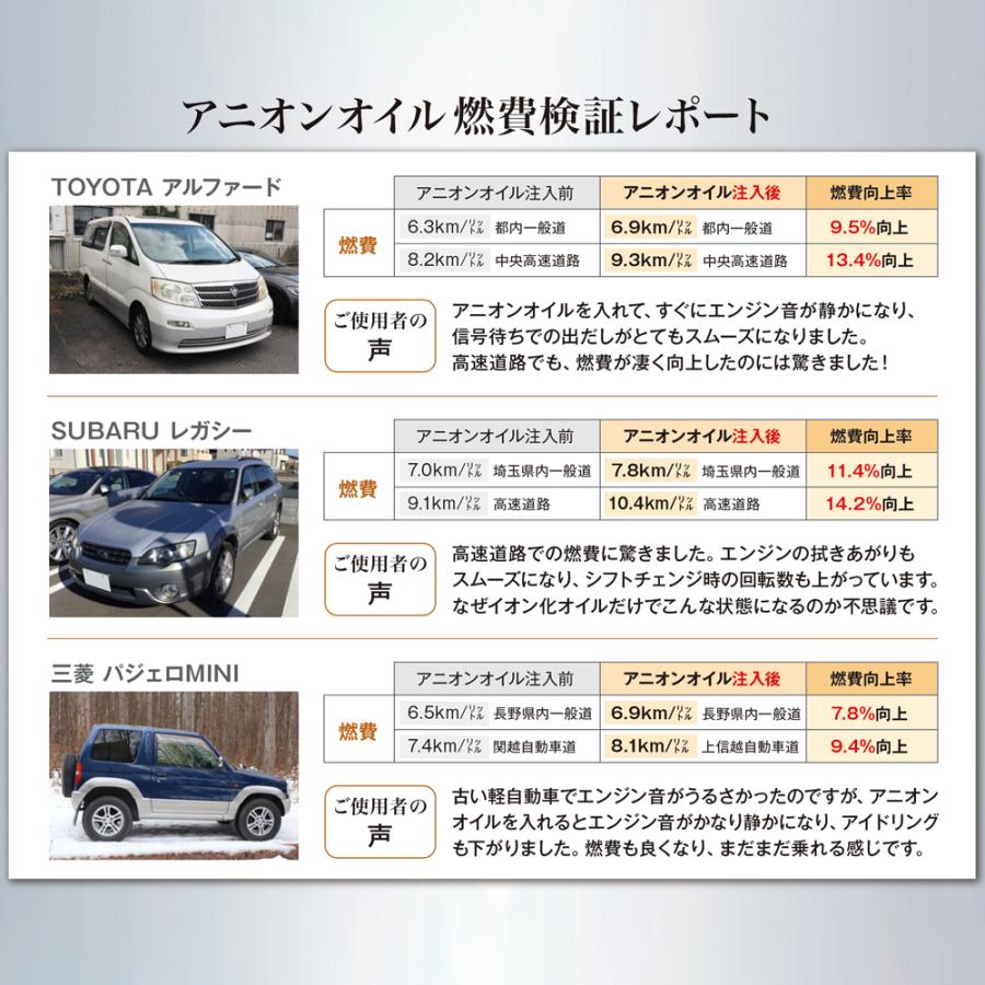 アニオンオイル 自動車用エンジンオイル添加剤｜hatsumei-net｜06