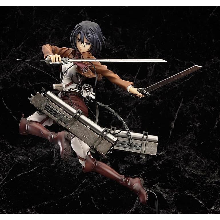 進撃の巨人　エレン　ミカサ　1/8スケールフィギュア 2体セット 瓦礫の上での戦闘シーンがカッコいい！『進撃の巨人』エレンと
