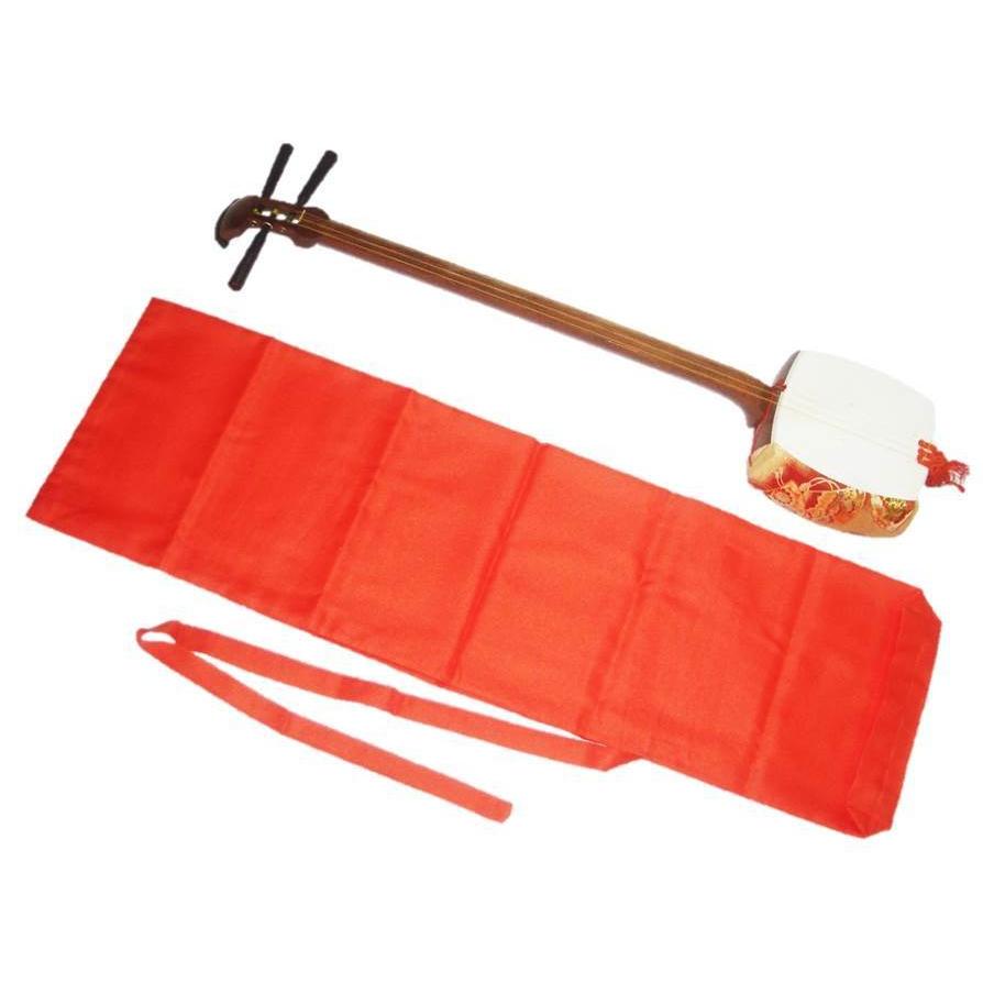 三味線用長袋 朱色 布製 カバー 全体覆う 単色 和楽器 邦楽器 地唄 長唄 小唄 民謡 213 002 初音屋楽器店 通販 Yahoo ショッピング