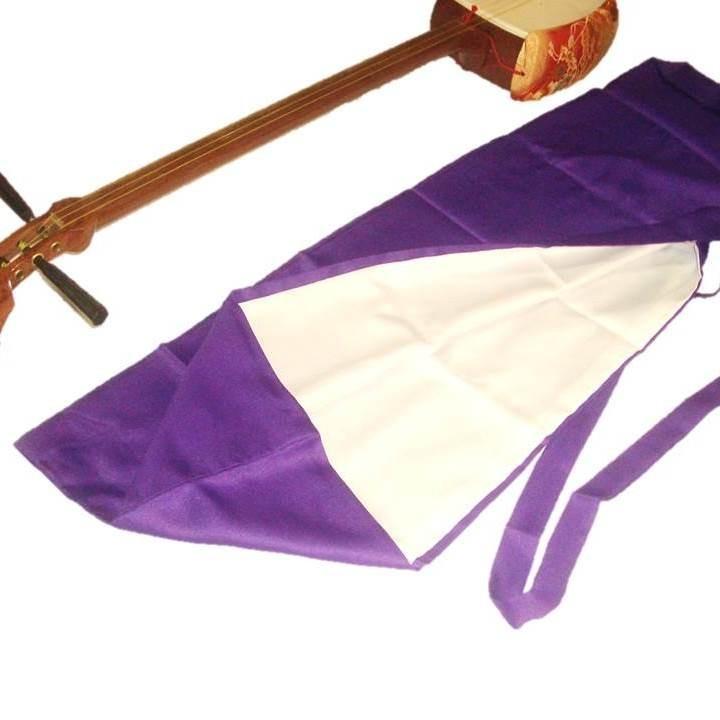 オリジナル三味線用長袋（紫色） 布製 カバー 全体覆う 単色 和楽器