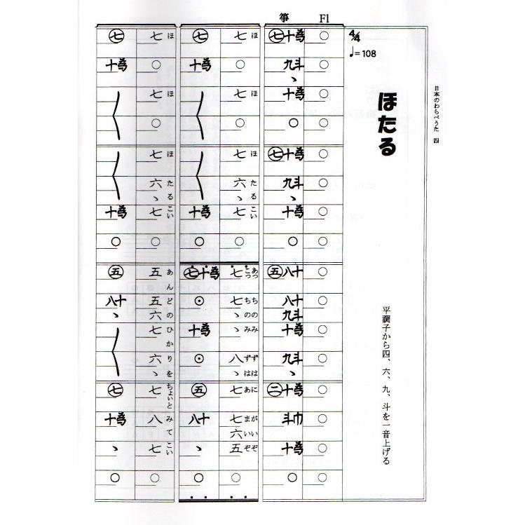 箏曲大意抄 和綴じ本　奥書六 XNo.62 箏とフルートによる日本のわらべうた （箏・フルート） 五線譜