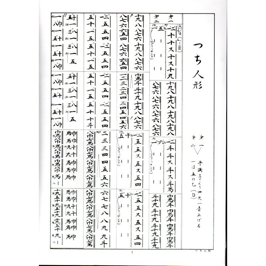 A4版) つち人形 [沢井忠夫作曲] （前川出版社発行）D327 譜本 琴譜