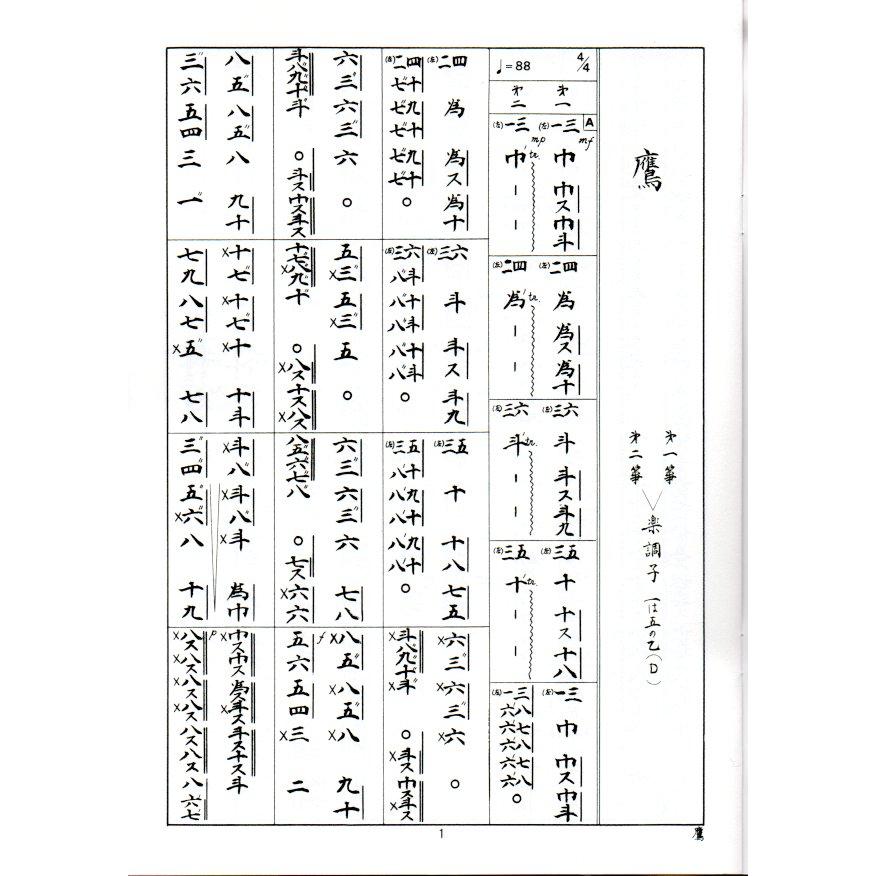 A4版) 鷹 沢井忠夫作曲 （前川出版社発行）D331 譜本 琴譜 箏譜 箏曲