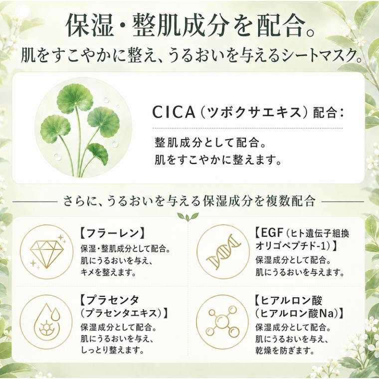 MDSKIN LABO CICAプレミアムケアマスク 30枚 シカ フェイスマスク EGF