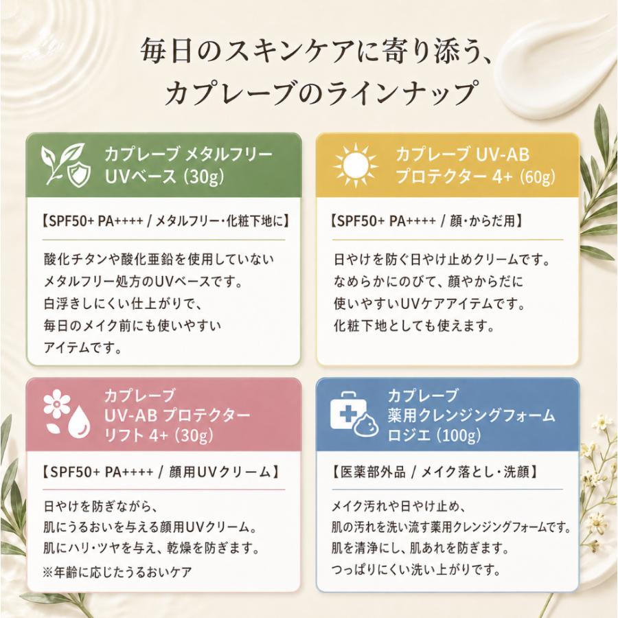 Capreve（カプレーブ） UV-ABプロテクター リフト4+ 30g SPF50+ PA++++