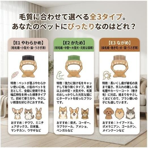 ピロコーム Philocomb E1 やわらかめ 短毛 小型犬 猫 うさぎ 抜け毛