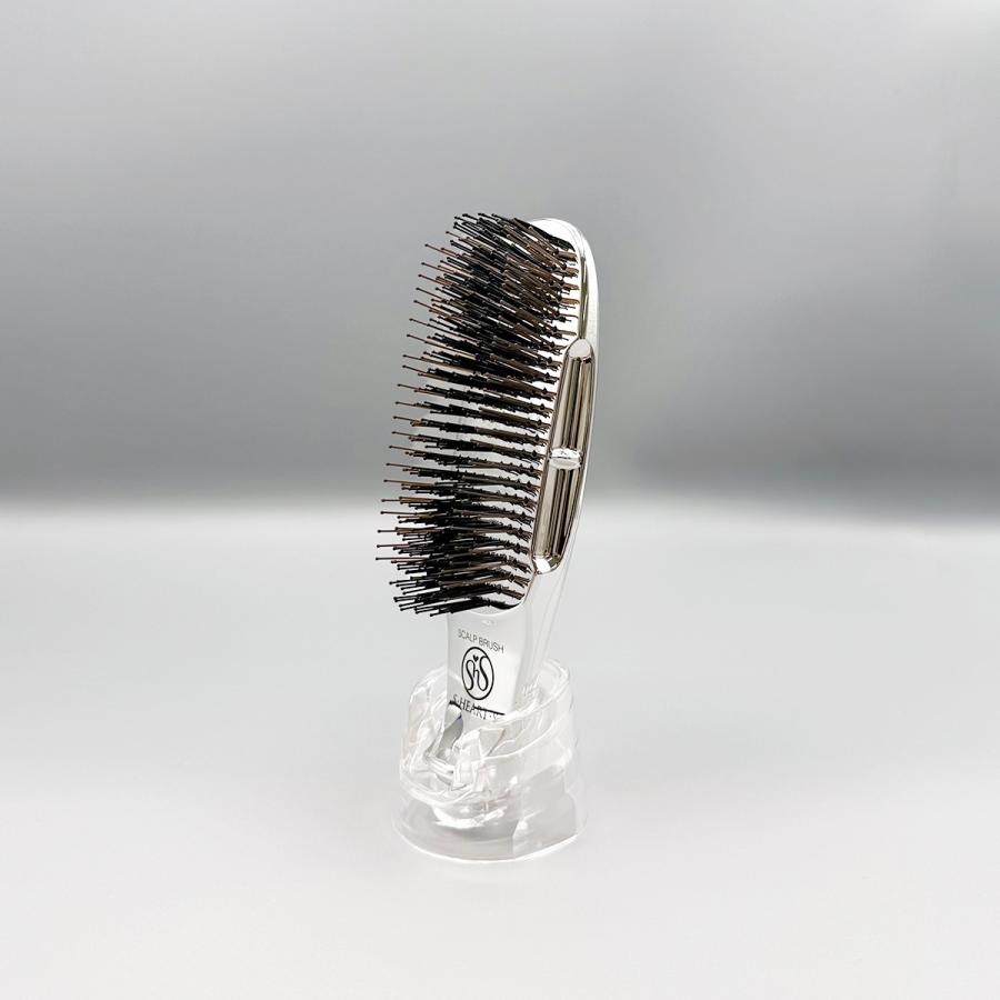 新品　エスハートエス　スカルプブラシ　プリュスショートシルバー2本 エス・ハート・エス】スカルプブラシ プリュスショート シルバー