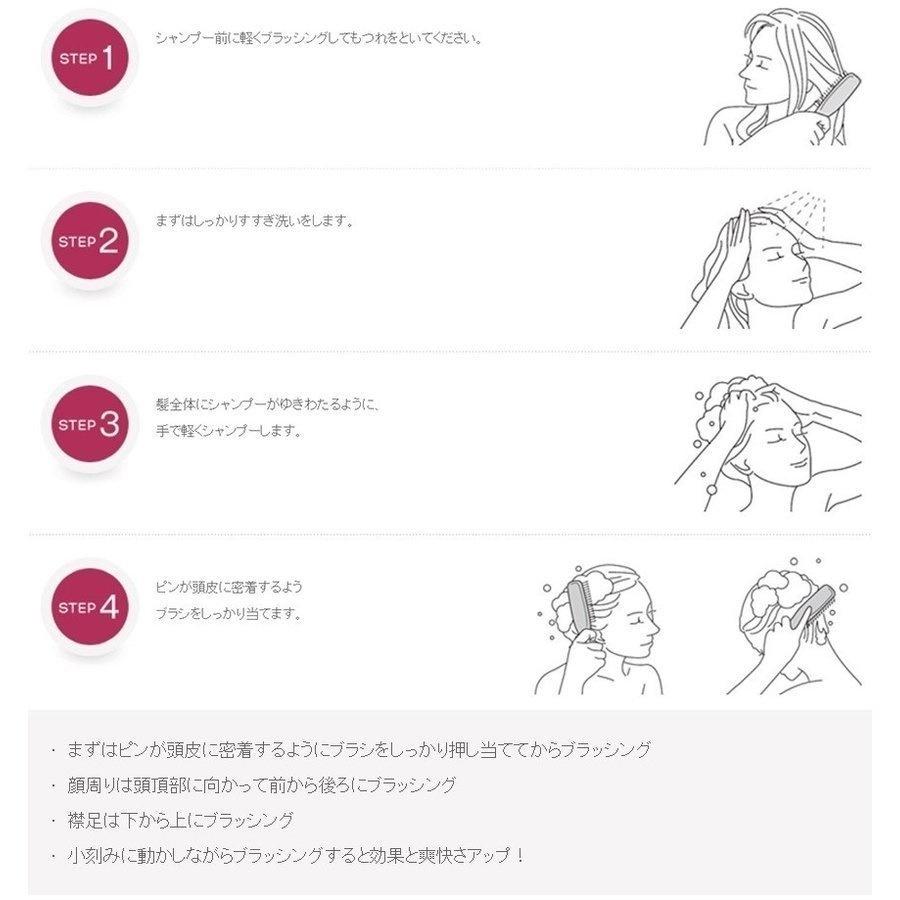 エスハートエス　スカルプブラシ プリュス ロングタイプ 　シルバー 頭皮 マッサージ 健康 美容 毛穴  スタイリング サロン 美容院　｜hattenba-store｜04