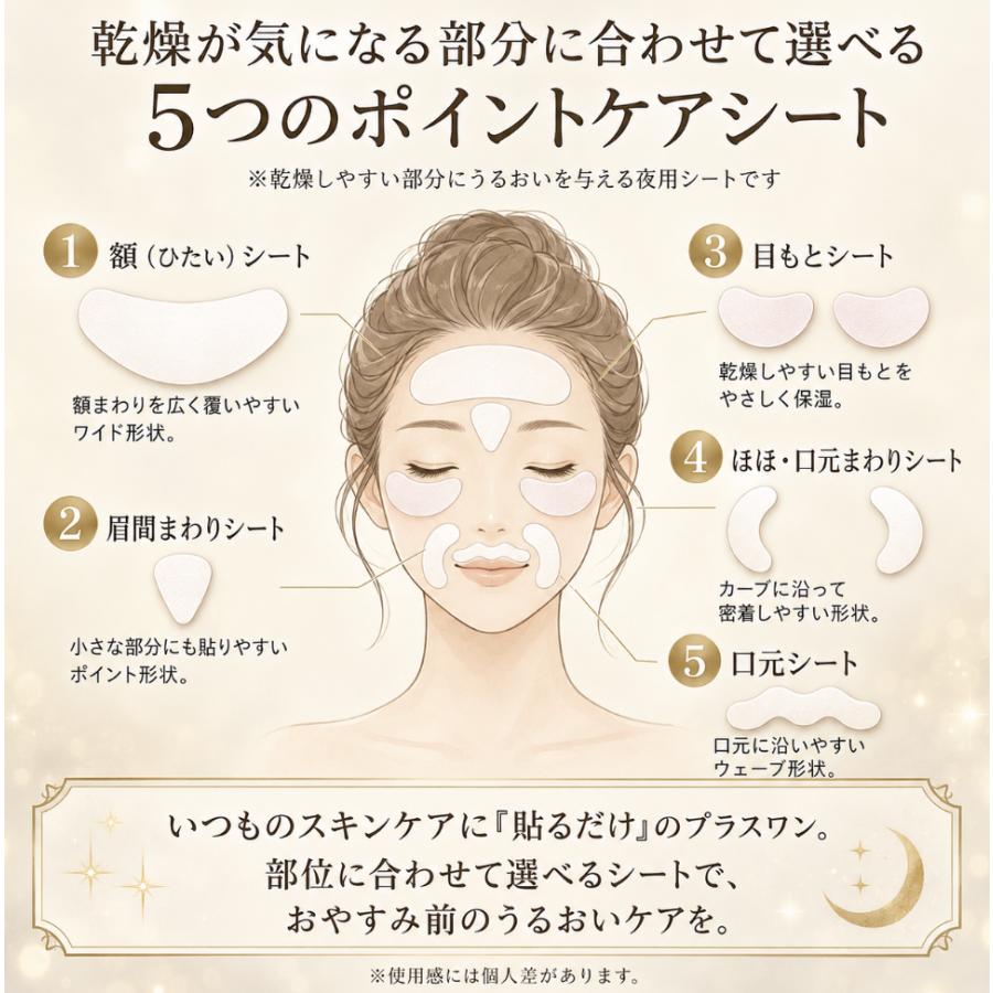 美ハリ おやすみほうれいシート 18枚入 サイプラス 口元 シート 部分用